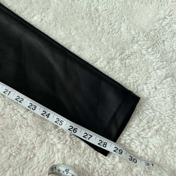 Express Leggings Women's Small‎ Black Leather Pull On Elastic Waist Skinny Leg - Picture 5 of 5